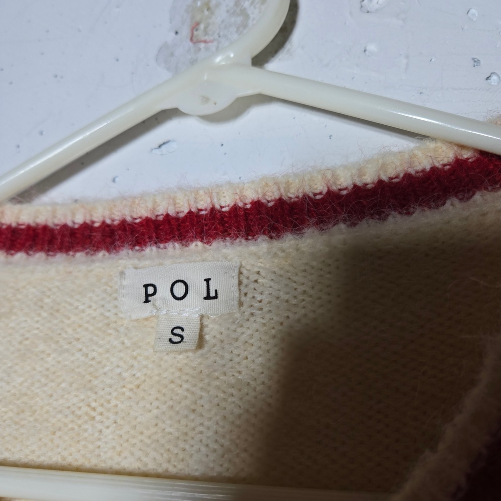 POL Womens Lobster‎ Studded Sweater Small Nautical Whimsical Novelty Eclectic - Picture 4 of 10
